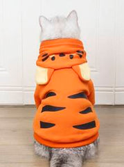 LUCKIE LABO 1pc Tiger Style Cosplay Hooded Sweatshirt, For Dogs Cats Outdoor Wear