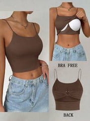 SHEIN LUNE Back Metal Buckle Strap Camisole