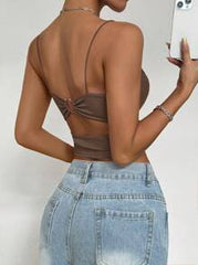 SHEIN LUNE Back Metal Buckle Strap Camisole