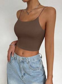 SHEIN LUNE Back Metal Buckle Strap Camisole