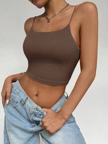 SHEIN LUNE Back Metal Buckle Strap Camisole