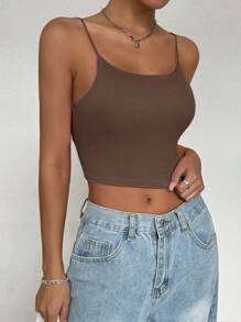 SHEIN LUNE Back Metal Buckle Strap Camisole