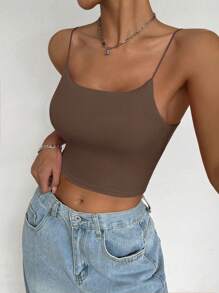 SHEIN LUNE Back Metal Buckle Strap Camisole