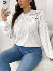 Ležerna elegantna svestrana ženska majica dugih rukava plus size