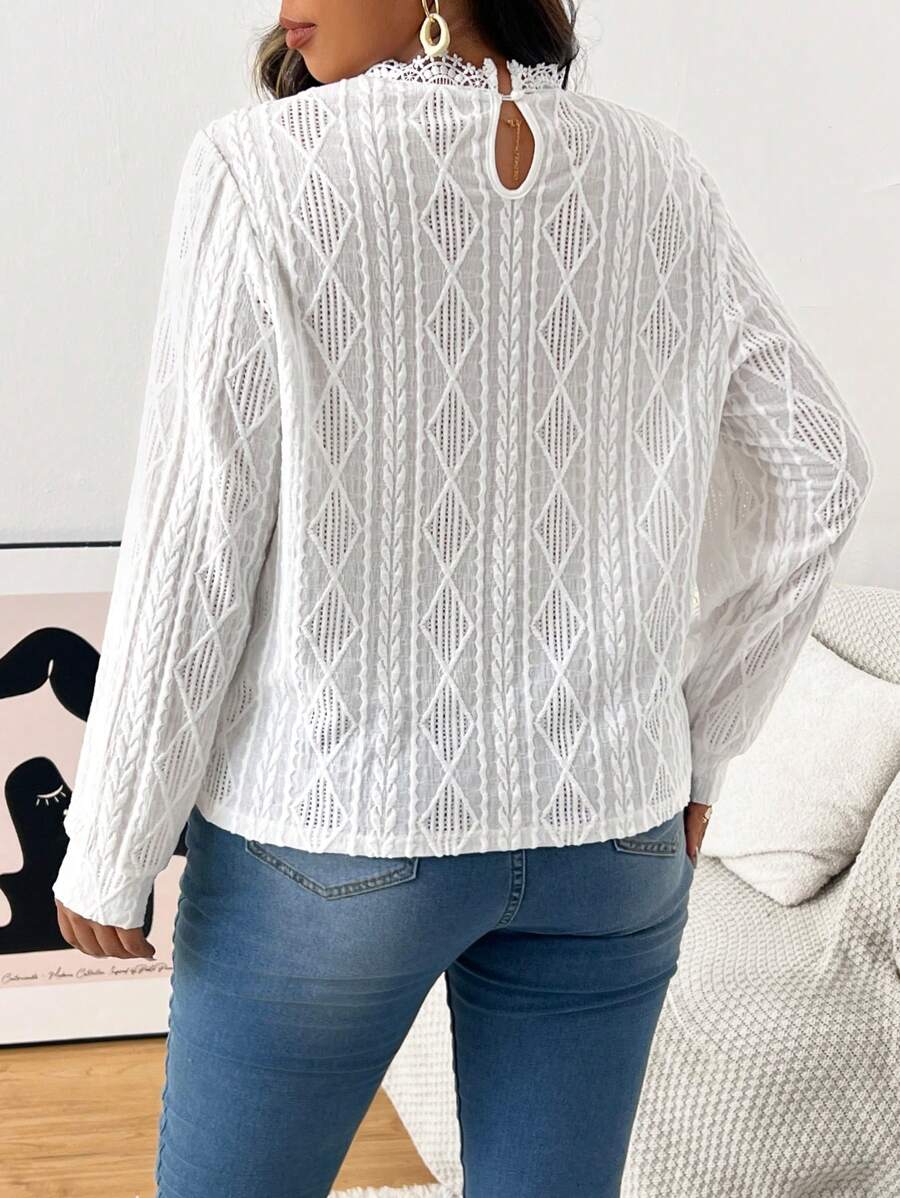 Ležerna elegantna svestrana ženska majica dugih rukava plus size