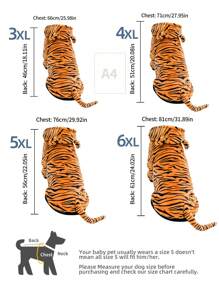 1pc Winter Warmer Pet Clothes For Medium To Large Sized Dogs Such As Golden Retriever / Labrador, With Funny Tiger Costume Design