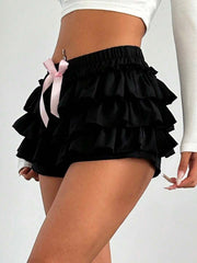 Ženski Seksi i Šik Šorts sa Mašnom i Ruffles Trim