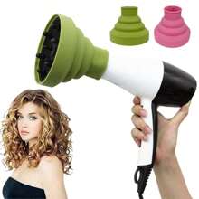 1pc Foldable Silicone Hair Dryer Diffuser Hood, Universal Hair Dryer Cap For Blow Drying And Curling, Hair Styling Tool(The Nozzle Is 1.575-1.968inched(4-5cm))