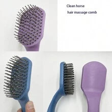 1pc Horse Hair Brush, Anti-Slip Pony Tail Brush, Pet Grooming Brush, Matches Head Brush