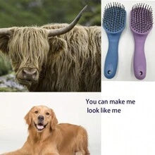 1pc Horse Hair Brush, Anti-Slip Pony Tail Brush, Pet Grooming Brush, Matches Head Brush