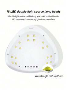LED Portable Nail Dryer, Gel Nail Polish Curing Lamp, Professional Nail Art Tool, Home Salon Nail Dryer