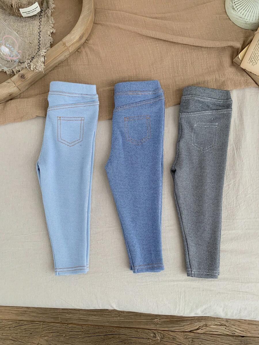 5 komada zimskih pantalona za devojčice sa crtanim vezenim motivima