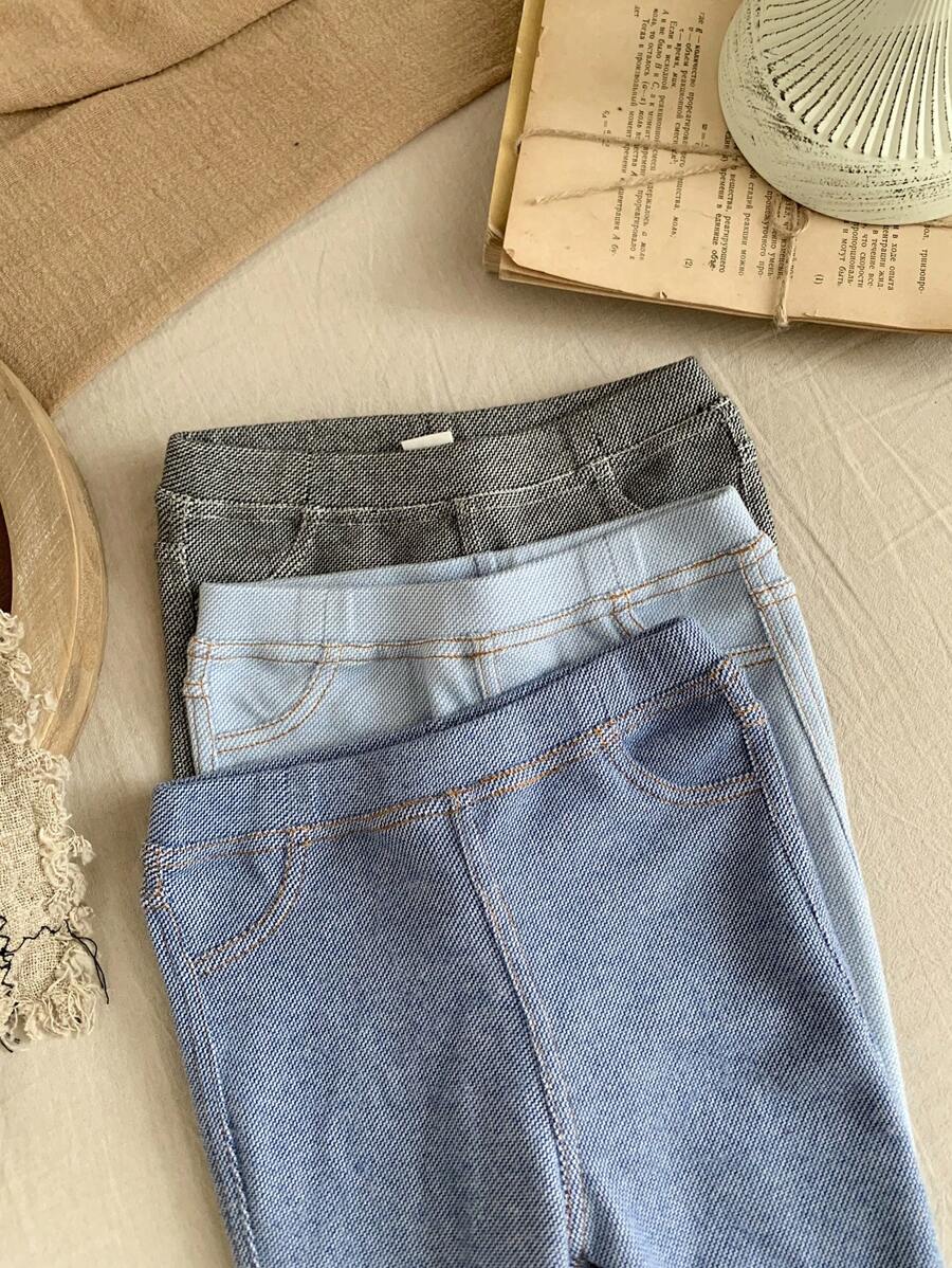 5 komada zimskih pantalona za devojčice sa crtanim vezenim motivima