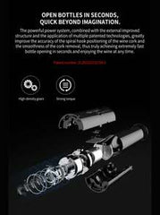CLITON 5-In-1 Electric Wine Opener Gift Set, Includes Electric Wine Opener, Battery-Operated Corkscrew, Foil Cutter, Pourer, Stopper And Wine Holder Base, Ideal Wine Gift For Birthday, Wedding And Other Occasions