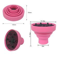 1pc Foldable Silicone Hair Dryer Diffuser Hood, Universal Hair Dryer Cap For Blow Drying And Curling, Hair Styling Tool(The Nozzle Is 1.575-1.968inched(4-5cm))