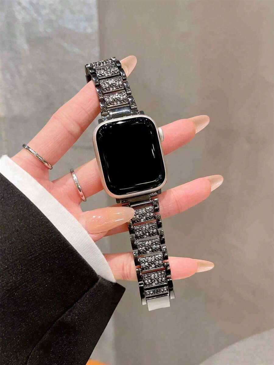 Metalna narukvica za sat sa kristalima, kompatibilna sa Apple Watch, odličan poklon