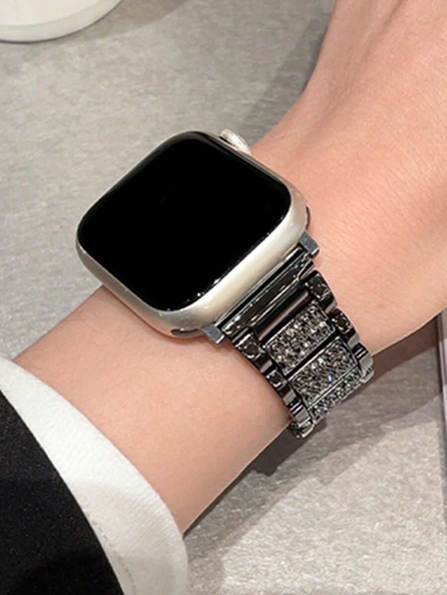 Metalna narukvica za sat sa kristalima, kompatibilna sa Apple Watch, odličan poklon