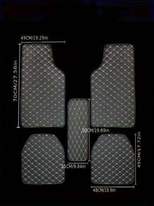 5pcs Premium Waterproof Leather Universal Full Set Auto Floor Mats - High-Quality Interior Accessories For Cars, SUVs, And Trucks With Easy Cleaning And Anti-Slip Protection