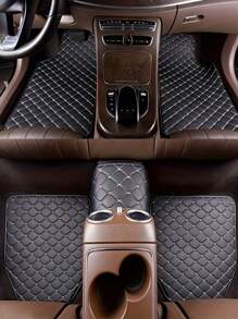5pcs Premium Waterproof Leather Universal Full Set Auto Floor Mats - High-Quality Interior Accessories For Cars, SUVs, And Trucks With Easy Cleaning And Anti-Slip Protection