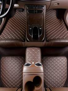 5pcs Premium Waterproof Leather Universal Full Set Auto Floor Mats - High-Quality Interior Accessories For Cars, SUVs, And Trucks With Easy Cleaning And Anti-Slip Protection