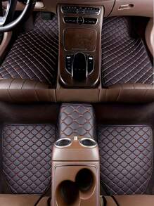 5pcs Premium Waterproof Leather Universal Full Set Auto Floor Mats - High-Quality Interior Accessories For Cars, SUVs, And Trucks With Easy Cleaning And Anti-Slip Protection