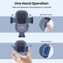 TOPK D40-C Car Phone Holder Mount, Upgraded Handsfree Stand, Phone Holder For Car Dashboard, Compatible With IPhone Android Cell Phones