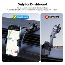 TOPK D40-C Car Phone Holder Mount, Upgraded Handsfree Stand, Phone Holder For Car Dashboard, Compatible With IPhone Android Cell Phones