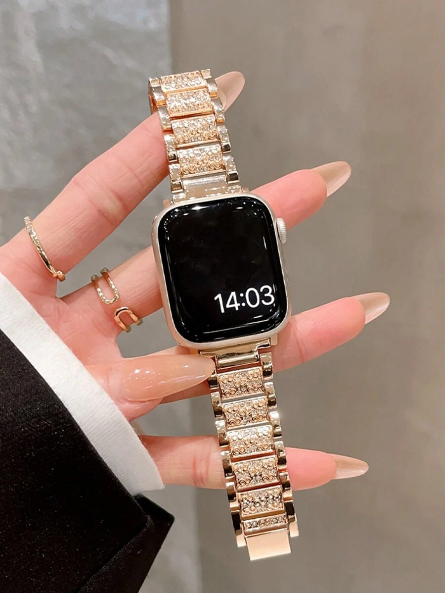 Narukvica za Apple Watch, uniseks, sjajna modna narukvica kompatibilna sa Apple Watch 38mm 40mm 41mm 42mm 45mm 46mm 49mm, Series 10/9/8/7/6/5/4/3/2/1/SE/Ultra, podesiva