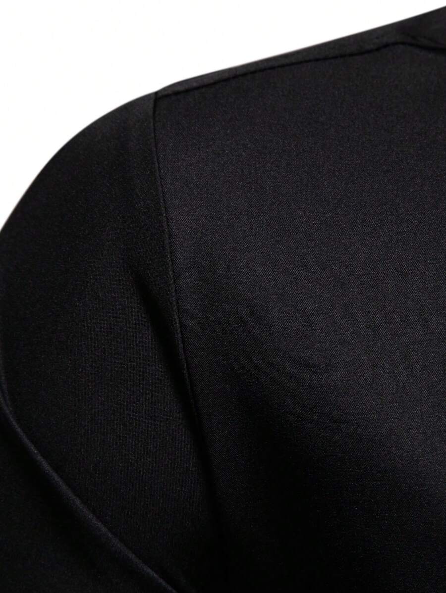 Muška košulja dugih rukava od mešavine lana sa prugama za proleće i leto