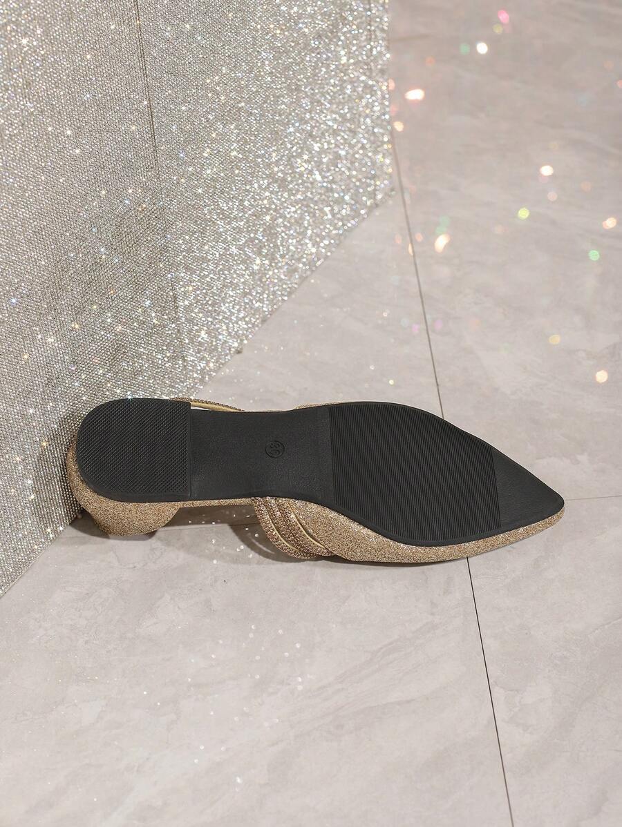 Ženske cipele sa kaišem sa kristalima, elegantne ravne cipele za proleće/leto