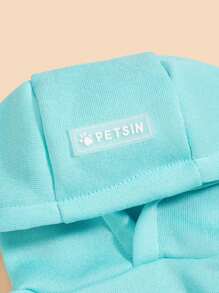 PETSIN 1pc Pet Thermal Lined Warm Sweatshirt, Light Blue