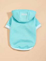 PETSIN 1pc Pet Thermal Lined Warm Sweatshirt, Light Blue