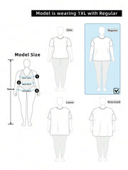 Ženska bluza plus size sa printom srca, okruglim izrezom i dugim rukavima