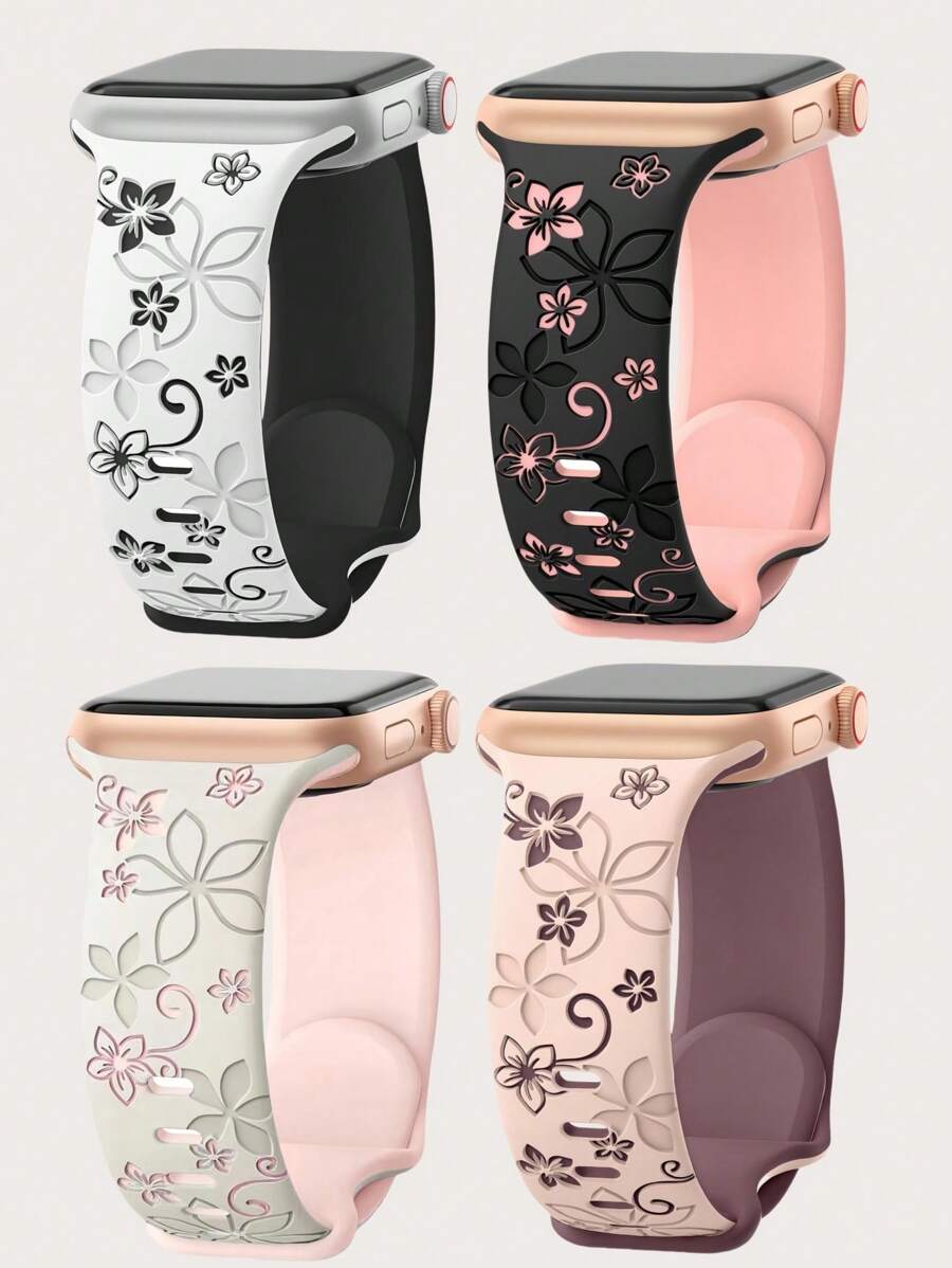 4 komada dvobojnih narukvica za sat  kompatibilnih sa Apple Watch narukvicama 49mm 46mm 45mm 44mm 42mm 41mm 40mm 38mm
