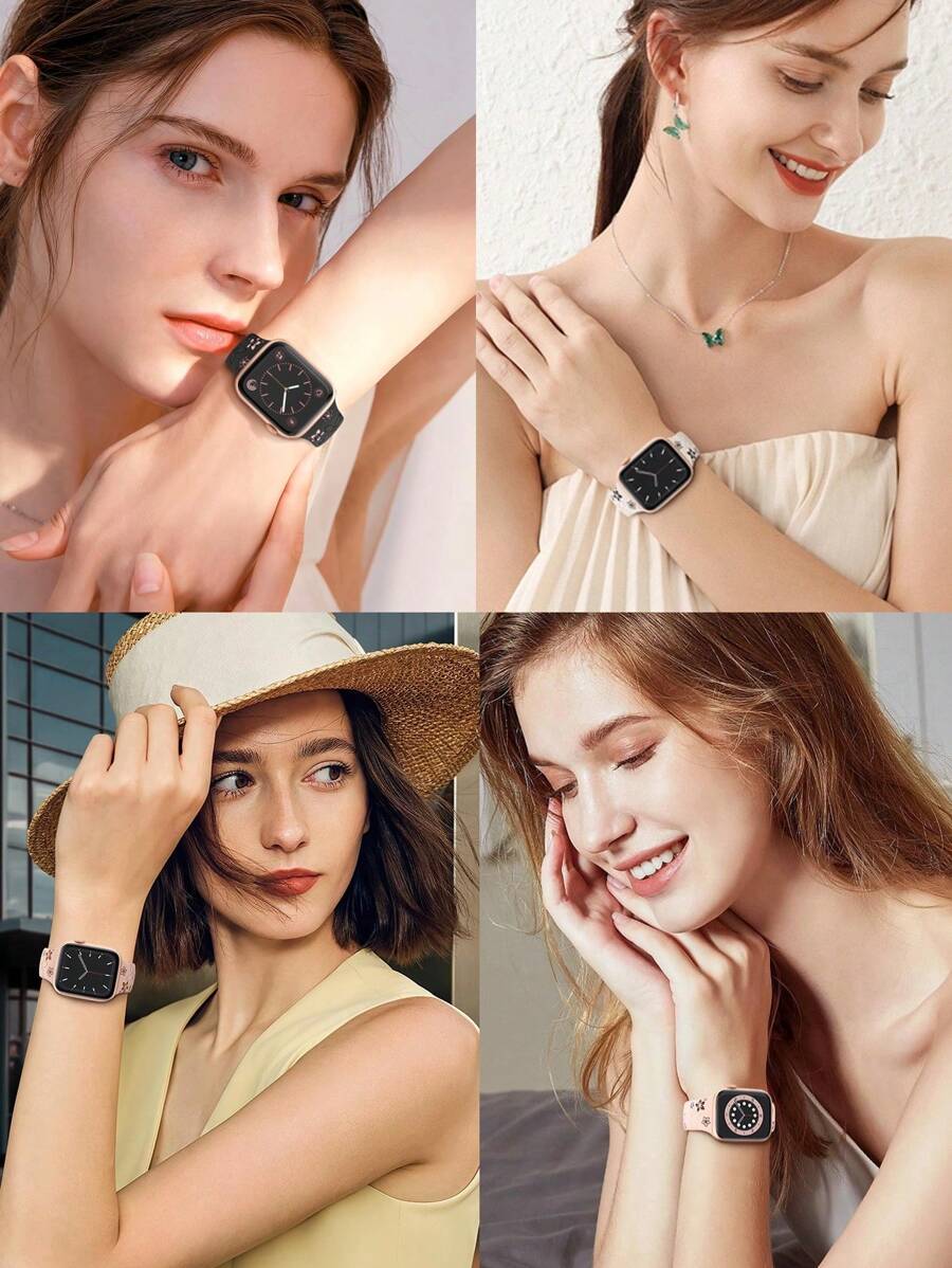 4 komada dvobojnih narukvica za sat  kompatibilnih sa Apple Watch narukvicama 49mm 46mm 45mm 44mm 42mm 41mm 40mm 38mm