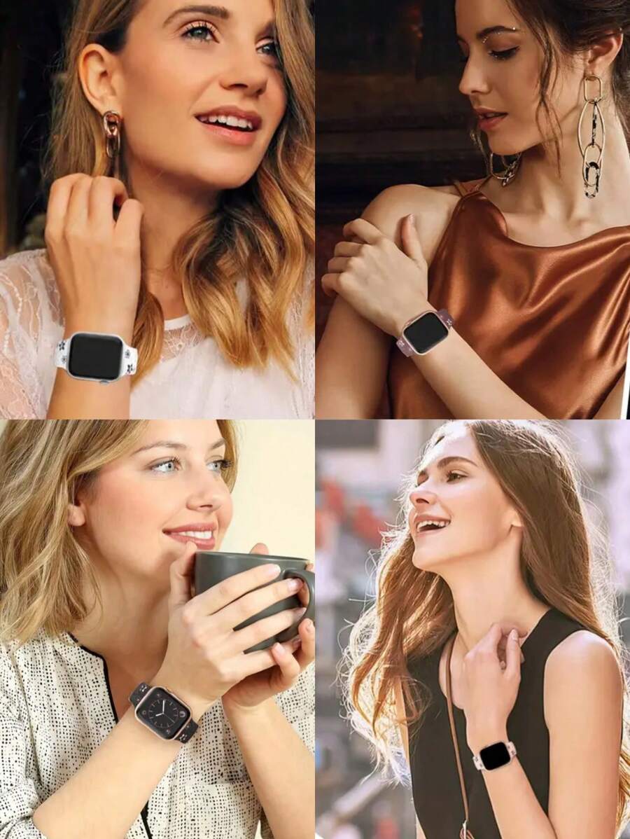 4 komada dvobojnih narukvica za sat  kompatibilnih sa Apple Watch narukvicama 49mm 46mm 45mm 44mm 42mm 41mm 40mm 38mm