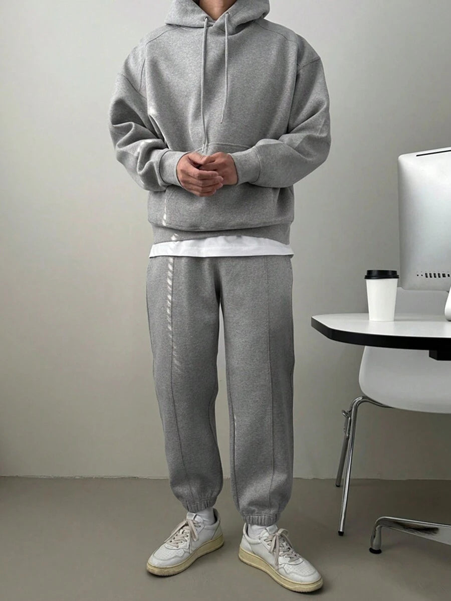 Set muški ležerni dugi dukserica sa kapuljačom i pantalone