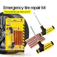 7pcs Car Tire Repair Kit - Tire Puncture Repair Tools Set, Suitable For Small Holes, Portable & Rapid Tire Patching