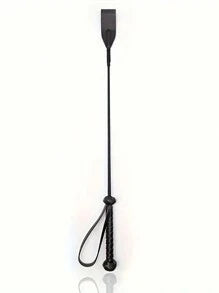 1pc PU Leather Riding Crop, Soft Flexible Flogger, Stage Prop With Non-Slip Braided Handle And Wrist Loop, Horse Riding Training Accessory
