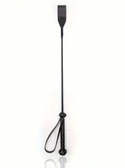 1pc PU Leather Riding Crop, Soft Flexible Flogger, Stage Prop With Non-Slip Braided Handle And Wrist Loop, Horse Riding Training Accessory