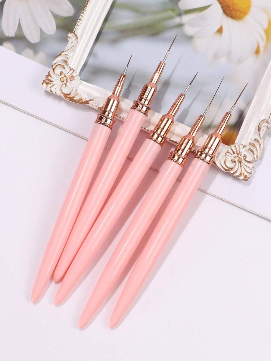Set od 5 četkica za nail art, tanka četkica