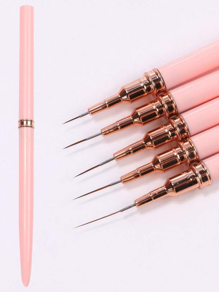 Set od 5 četkica za nail art, tanka četkica