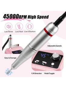 High Quality Electric Nail Grinder, 45,000 RPM, Electric Nail File, HD Display, Metal Nail Art Pen, Professional Electric Nail Drill Grinder