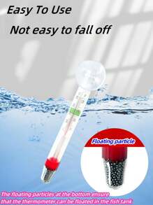 1pc/2pcs Aquarium Fish Tank Floating Glass Water Temperature Meter