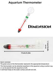 1pc/2pcs Aquarium Fish Tank Floating Glass Water Temperature Meter