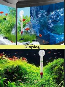 1pc/2pcs Aquarium Fish Tank Floating Glass Water Temperature Meter