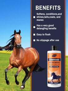 GJYC PET 17 Oz Horse Conditioner - Smoothing And Shining Agent For Horse Manes And Tails - Restores Softness And Moisture