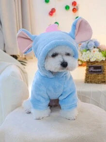 PETSIN 1pc Pet Dog/Cat Blue Elephant Hooded Sweatshirt, Cute Costume