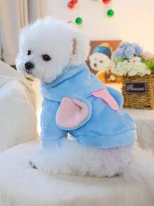 PETSIN 1pc Pet Dog/Cat Blue Elephant Hooded Sweatshirt, Cute Costume