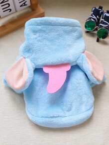 PETSIN 1pc Pet Dog/Cat Blue Elephant Hooded Sweatshirt, Cute Costume